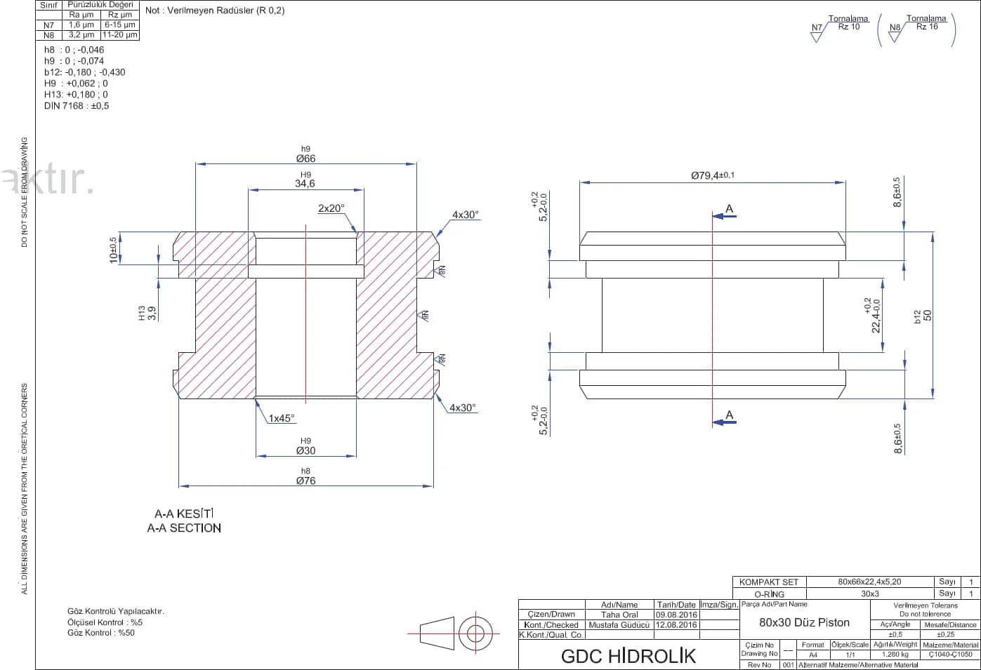 Custom product drawing